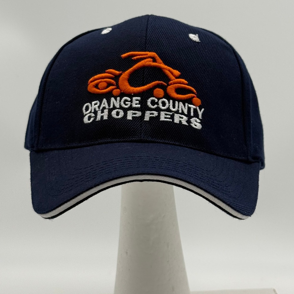 Orange County Choppers Hat Mens Navy Embroidered OCC Motorcycle Snapback Cap